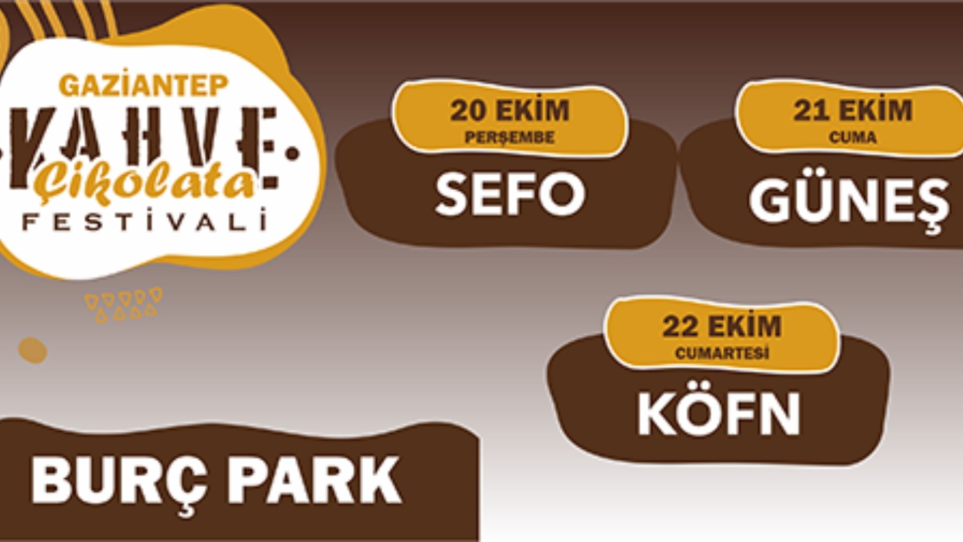 Gaziantep Kahve ve Çikolata Festivali anadolu turu ekim konser